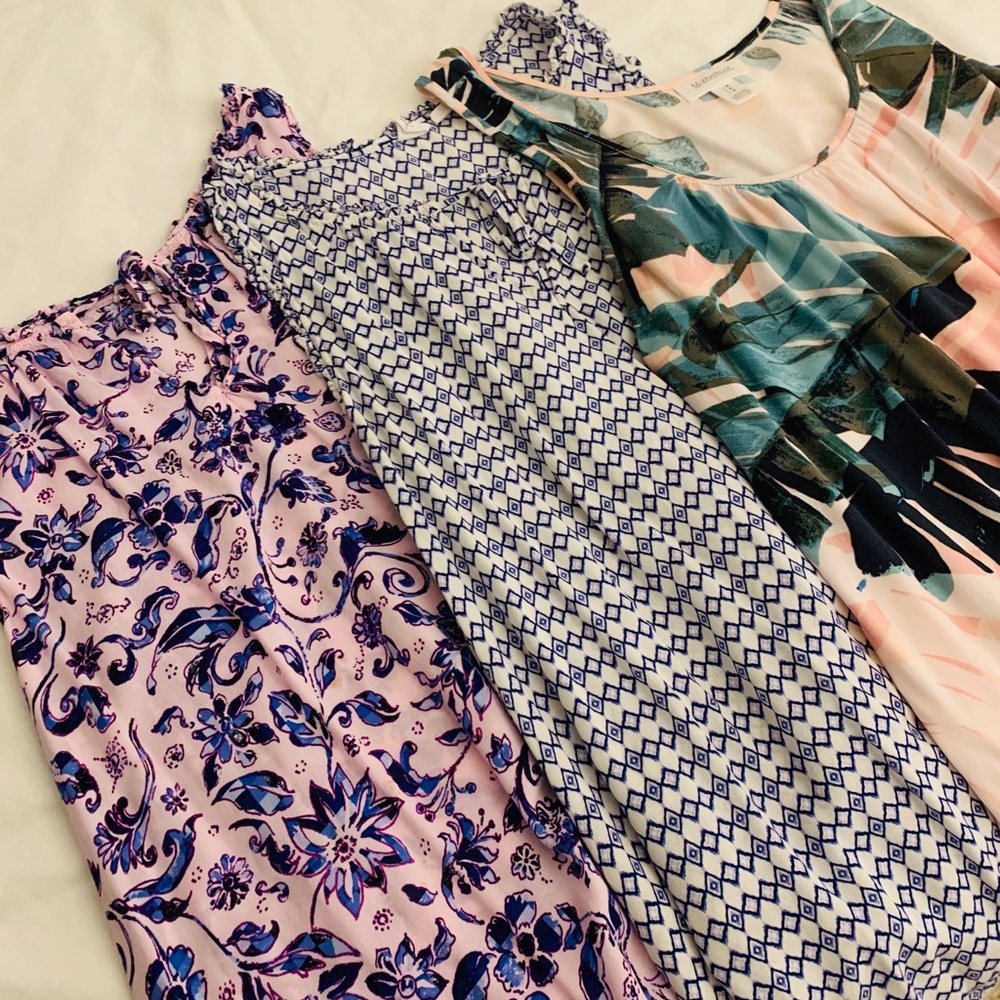 Set of 3 Medium MATERNITY Sleeveless Blouses